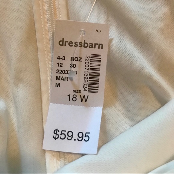 Dressbarn Scallop Dress Tiered White Size 18 - Picture 5 of 7